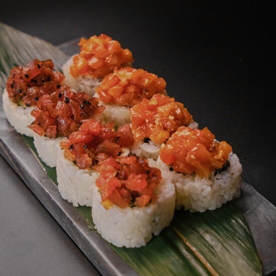 California tar-tar łosoś i tuńczyk