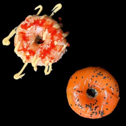 Pączek z Krewetką i Pączek z Łososiem Słonym