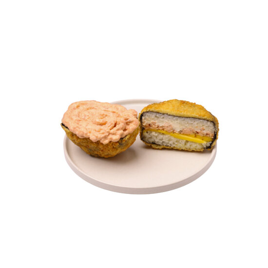 Sushi Burger with Delicate Grilled Salmon and Mango