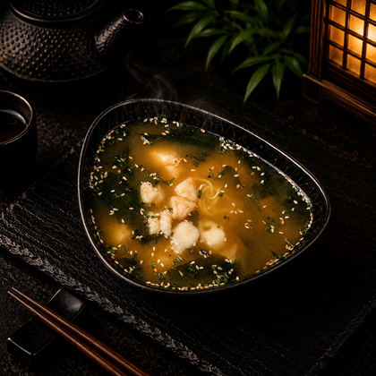 Zupa Miso z krewetkami