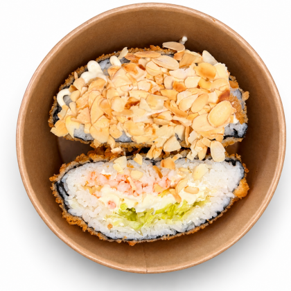 Sushi Burger z krewetką i lodową sałatą