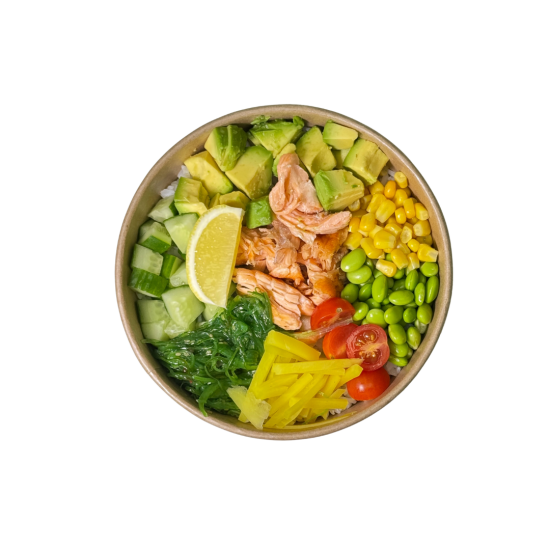 Pokebowl z grillowanym łososiem